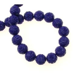 Stoc epuizat. Primeste notificare pe email cand produsul revine in stoc Perle de coarde Piatră semiprețioasă CORAL Bile sintetice gravate violet 8mm ~ 50 bucăți