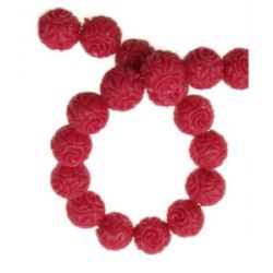 Stoc epuizat. Primeste notificare pe email cand produsul revine in stoc Sir de margele Piatră semiprețioasă CORAL Bile sintetice gravate roz 10mm ~ 40 bucăți