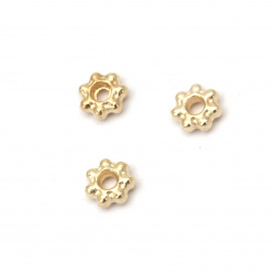 Metal pendant washer 4x1.5 mm hole 1 mm color gold -50 pieces