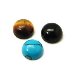 Semi-precious stones cabochon type 8 x 4 mm