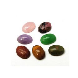 Semi-precious stones cabochon type 18 x 13 x 5~6 mm