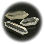 Natural MOUNTAIN CRYSTAL 2-tip Hexagon, no hole 51 ~ 67x19 ~ 27x16 ~ 18 mm