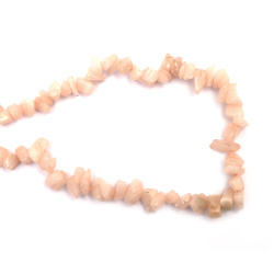 String of Natural Chip Stone Beads  AGATE, Colored: Champagne Color, 8-12 mm ~ 85 cm