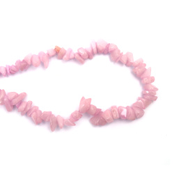 String of Natural Chip Stone Beads AGATE, Colored: Purple-Pink, 8-12 mm ~ 85 cm