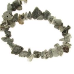 Șir de pietre semiprețioase QUARTZ RUTILOV clasa A cipuri 5-7 mm ~ 90 cm