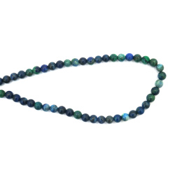 String of Semi-Precious Stone Beads Natural AZURITE-MALACHITE / Ball: 6 mm ~ 67 pieces