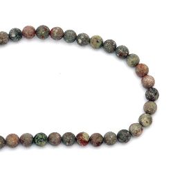 Not Available Online. You can also buy at EM ART stores and at +359 884 000 893 NATURAL UNAKITE Round Gemstone Beads Strand 8mm ~ 48 pcs