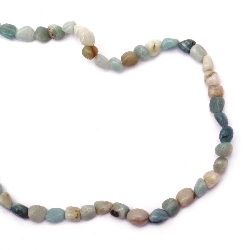 Not Available Online. You can also buy at EM ART stores and at +359 884 000 893 AMAZONITE Gemstone Beads Strand 5 ~ 7X5 ~ 7mm ~ 58 pieces