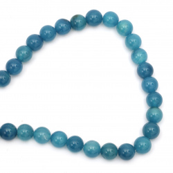 String beads Agate blue ball 12 mm ~ 32 pieces