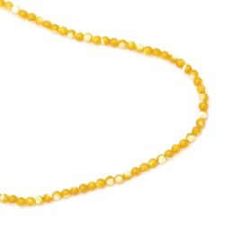 Stoc epuizat. Primeste notificare pe email cand produsul revine in stoc Șireturi margele piatră semiprețioasă SIDEF galben colorat 4 mm ~ 107 bucăți