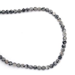 Stoc epuizat. Primeste notificare pe email cand produsul revine in stoc Sir de margele Jasp Landscape Bead Matte 6mm ~ 63 Bucăți