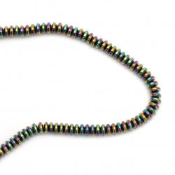 Not Available Online. You can also buy at EM ART stores and at 0884400631 String beads non-magnetic synthetic stone HEMATITE RAINBOW class A abacus 6x2.5 mm ~ 89 pieces