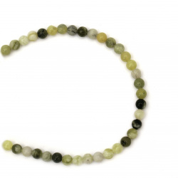 QINGHUA JADE Natural Stone Beads, Ball: 6 mm ~ 60 Pieces