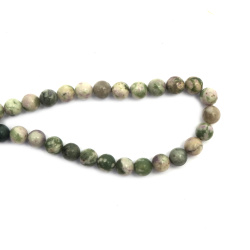 String of Semi-Precious Stone Beads Natural PEACE JADE, Ball: 6 mm ~ 60 pieces