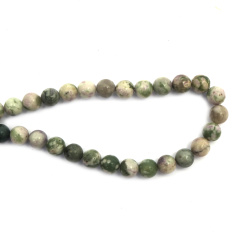String of Semi-Precious Stone Beads Natural PEACE JADE, Ball: 8 mm ~ 45 pieces