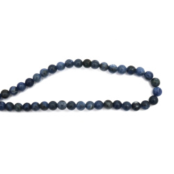 String of Semi-Precious Stone Beads DUMORTIERITE Grade A,  Ball: 6 mm ~ 58 pieces