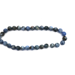String of Semi-Precious Stone Beads DUMORTIERITE Grade A,  Ball: 8 mm ~ 45 pieces