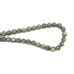 String of Semi-Precious Stone Beads Natural LABRADORITE Grade A, Ball: 8 mm ~ 48 pieces