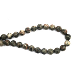 String of Semi-Precious Stone Beads Natural YOPERLITE - UV Reactive SODALITE-SYENITE,   Ball: 10 mm ~ 37 pieces