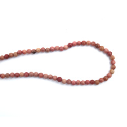String of Semi-Precious Stone Beads Natural Pink RHODONITE Ball: 4 mm ~ 93 pieces