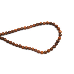 String of Semi-Precious Stone Beads Natural Golden Silk JADE Grade A, Ball: 4 mm ~ 87 pieces