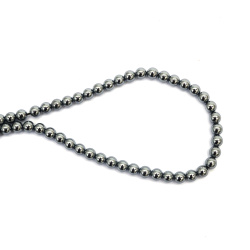 String of Semi-Precious Stone Beads TERAHERTZ, Ball: 6 mm ~ 65 pieces
