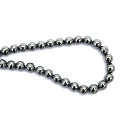 String of Semi-Precious Stone Beads TERAHERTZ, Ball: 8 mm ~ 50 pieces