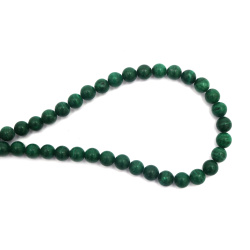 String of Semi-Precious Stone Beads Natural Colored MALACHITE, Ball: 8 mm ~ 45 pieces