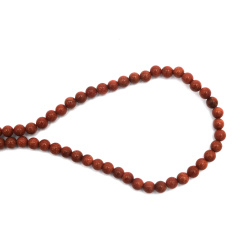 String of Semi-Precious Stone Beads Brown SUNSTONE Extra Quality, Ball: 6 mm ~ 60 pieces