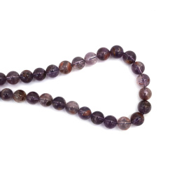 String of Semi-Precious Stone Beads Natural AURALITE Grade A, Ball: 8 mm ~ 47 pieces