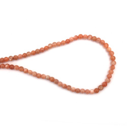 String of Semi-Precious Stone Beads Natural SUNSTONE Grade A, Ball: 4~5 mm ~82~87 pieces