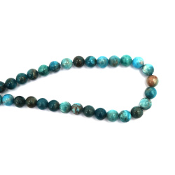 String of Semi-Precious Stone Beads Natural APATITE Grade A,  Ball: 10 mm ~ 39 pieces