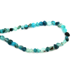 Strand of beads Agate, semi-precious stone, cracked light blue 5~7x5~7 mm ~55 pieces