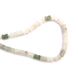String of Semi-Precious Stone Beads Natural She Tai Cui JADE Grade A, 10x12 mm ~ 30 pieces