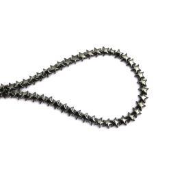 String of Semi Precious HEMATITE Stone Beads, Non Magnetic Star / 8mm, Hole: 1mm ~ 62 pieces