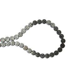 String of Semi-precious HEMATITE Stone Beads, Non-Magnetic Tree of Life / 10mm, Hole: 1 mm ~ 40 pieces
