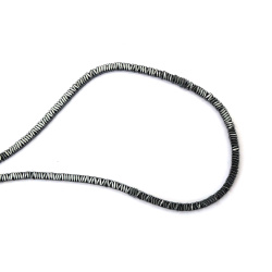 Semi-Precious Stone HEMATITE Beads, Non-Magnetic, Twisted Rhombus / 4x4x1 mm, Hole: 1 mm ~ 390 pieces