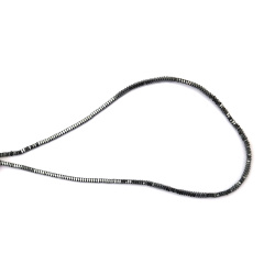 Semi-Precious Stone HEMATITE Beads, Non-Magnetic, Twisted Cube / 2x1 mm, Hole: 0.5 mm ~ 320 pieces