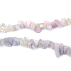 Dyed Light Purple Agate and Opalite Strand, Natural Stone Chips, 5-7 mm, ~85 cm