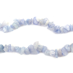 Dyed Quartz Strand, Amethyst Imitation, Natural Stone Chips, 5-7 mm, ~85 cm