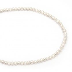 Perlele cu șnur naturală perlă 7x5,5 mm gaură 0,5 mm crem de culoare AAA  68 bucăți