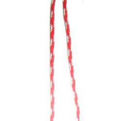 Red and White Cord SHA3-35 /  Polyester and Silk / 1.5 mm - 50 meters