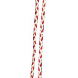 Red and White Cord Braid / 2 mm - 50 meters
