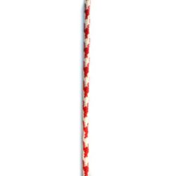 Not Available Online. You can also buy at EM ART stores and at +359 884 000 893 White and Red Round Cord (G2-14) for Handmade Martenitsas / 4 mm - 50 meters