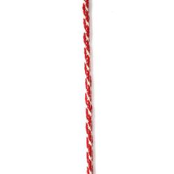 Bi-color Flat Lame Cord G4-20, 4 mm - 50 meters