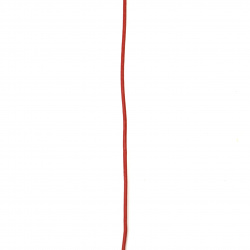 Шнур естествена кожа 1.5 мм червен - 1 метър