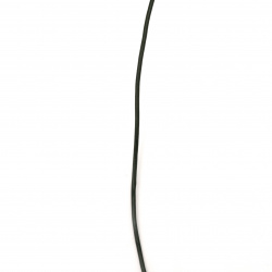 Шнур естествена кожа 1.5 мм черен - 1 метър
