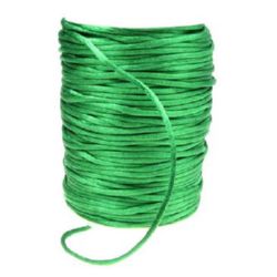Snur poliamidă lucios 2 mm verde -10 metri