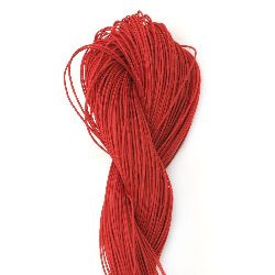 Red Polyester Thread with Base, 0.8 mm - 90 meters