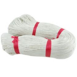 Colored cotton cord 1 mm white ~ 76 meters